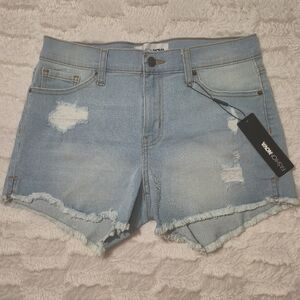 Fashion Nova Light Blue Distressed Denim Cutoff Shorts
